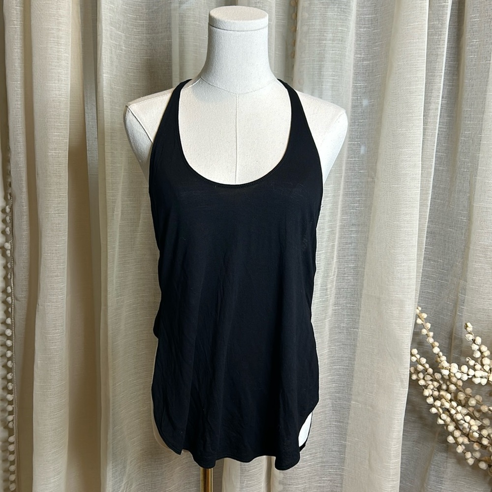 Black Wilfred Racerback Tank Side Slits Sz S